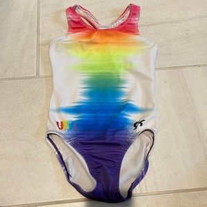 GK rainbow gymnastics leotard